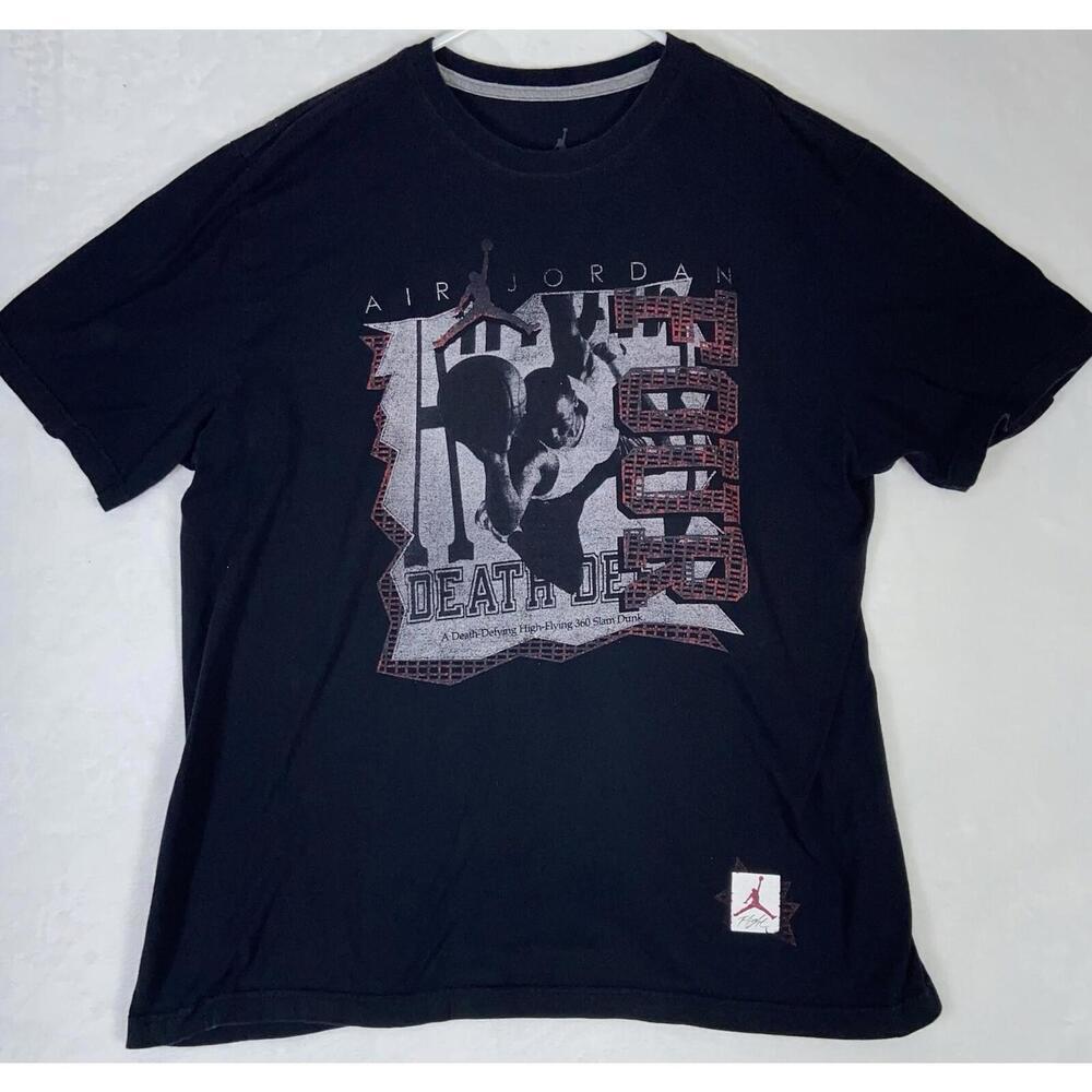 Air Jordan 4 Death Defying Dunk Mens L Black Nike Basketball Shoe Retro Shirt